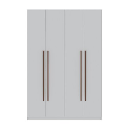 Manhattan Comfort Gramercy 2-Section Wardrobe Closet in White 157GMC1